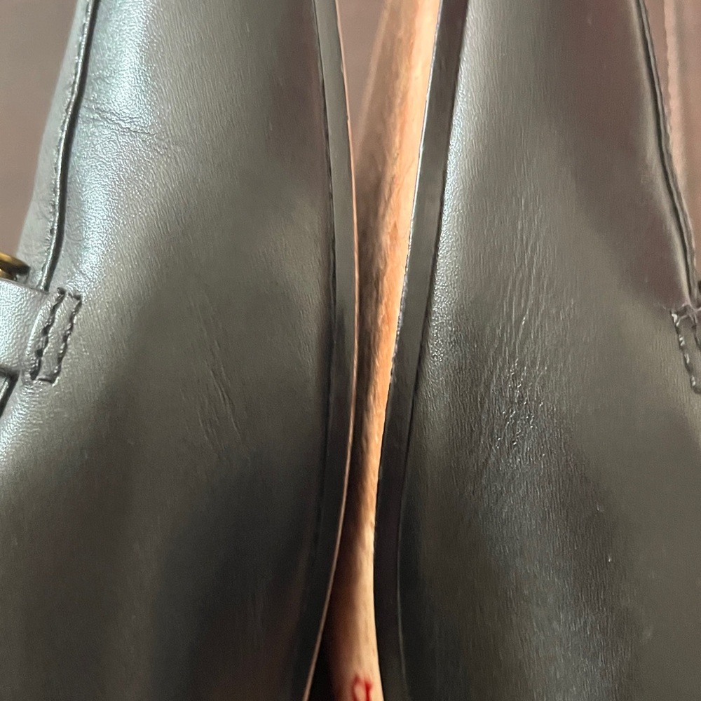 Tory Burch Black Leather bottom Slides size 10.5 - Picture 11 of 12